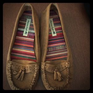 Suede moccasins